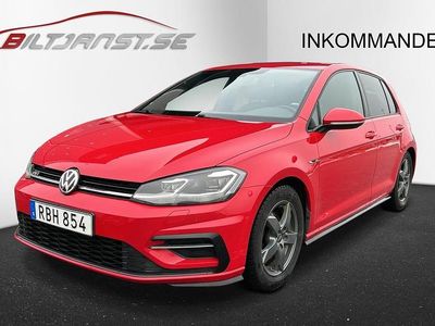 Röd Begagnad 2018 VW Golf VII R-line Halvkombi | 189 700 kr (Marknadspris)