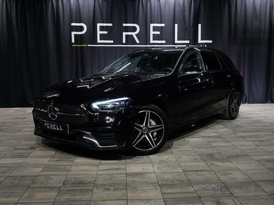 Obsidiansvart metallic Begagnad 2023 Mercedes C300e AMG line Kombi | 424 900 kr (Lite dyr)