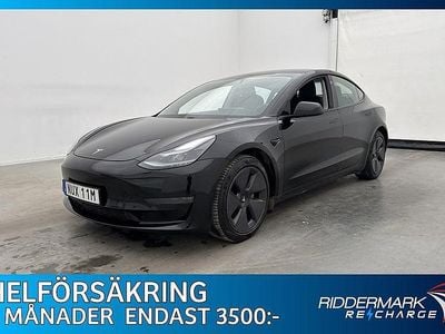 Svart Begagnad 2021 Tesla Model 3 Long Range AWD Sedan | 269 800 kr (Bra pris)