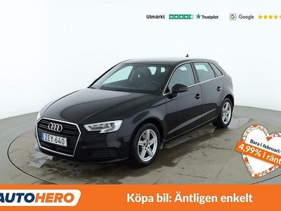 Begagnad Audi A3 Sportback 150 HK (110 kW) 2018 Svart Halvkombi