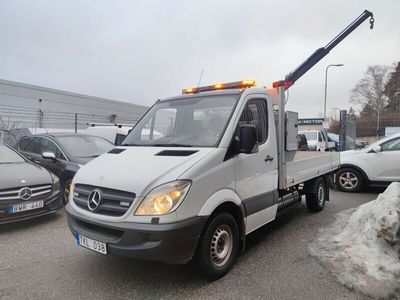 begagnad Mercedes Sprinter 316 Flak + Kran Palfinger Momsbil