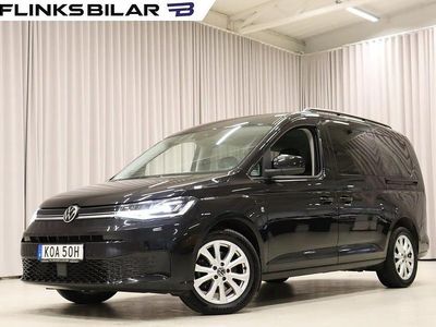 Svart Begagnad 2021 VW Caddy Maxi Life Life Minibuss | 379 700 kr