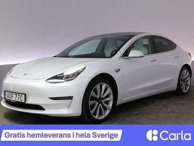Begagnad Tesla Model 3 Long Range AWD 366 kW (498 HK) 2019 Vit Sedan