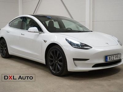 Vit (pearl white) Begagnad 2019 Tesla Model 3 Long Range AWD Sedan | 229 900 kr (Marknadspris)