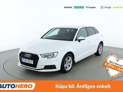 Begagnad Audi A3 Proline 151 HK (111 kW) 2018 Vit Sedan