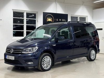 Begagnad VW Caddy Maxi Life Life 102 HK (75 kW) 2018 Mörkblå Minibuss