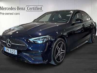 Begagnad Mercedes C300e AMG line 204 HK (150 kW) 2023 Blå Sedan