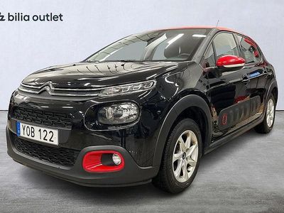 Svart Begagnad 2018 Citroën C3 Halvkombi | 104 900 kr (Marknadspris)