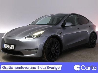 Grå Begagnad 2024 Tesla Model Y Performance SUV | 494 900 kr (Marknadspris)