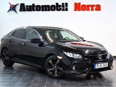 Svart Begagnad 2017 Honda Civic Elegance Halvkombi | 157 700 kr (Marknadspris)