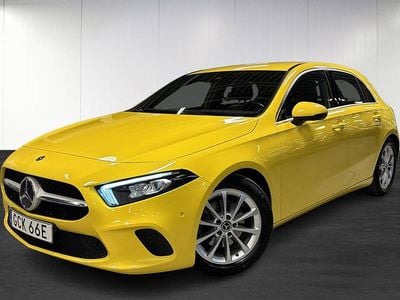 Begagnad Mercedes A200 AMG line 163 HK (119 kW) 2019 Gul Halvkombi