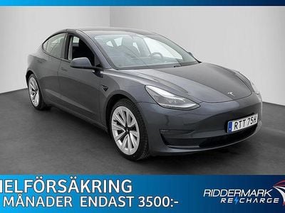 Grå Begagnad 2021 Tesla Model 3 Long Range AWD Sedan | 289 800 kr (Marknadspris)