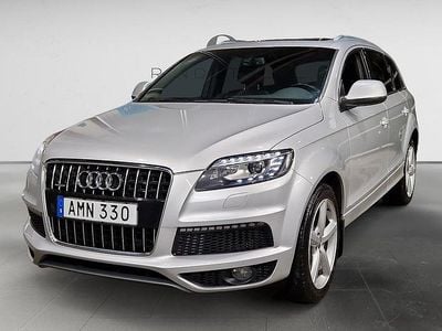 Begagnad Audi Q7 S-Line 245 HK (180 kW) 2014 Silver SUV