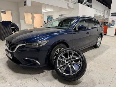 Begagnad Mazda 6 Optimum 177 HK (130 kW) 2017 Blå Kombi