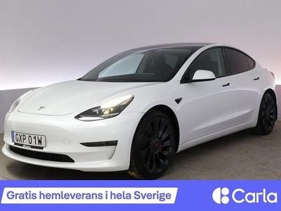 Begagnad Tesla Model 3 Performance 461 kW (627 HK) 2021 Vit Sedan