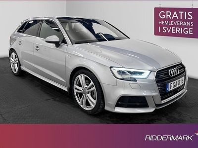 begagnad Audi A3 Sportback Q S-Line Pano Matrix Drag Välservad 2017, Halvkombi