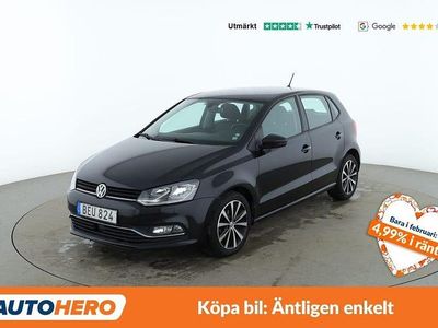 Begagnad VW Polo 91 HK (66 kW) 2016 Svart Halvkombi