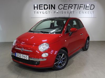 begagnad Fiat 500 500lounge 1,2 69hk AUTOMAT Glastak