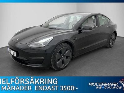 Svart Begagnad 2021 Tesla Model 3 Long Range AWD Sedan | 299 700 kr (Marknadspris)
