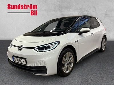 Begagnad VW ID.3 Pro 150 kW (204 HK) 2020 Vit Halvkombi