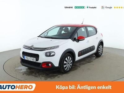 Begagnad Citroën C3 PureTech 112 HK (82 kW) 2018 Vit Sedan