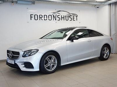 Begagnad Mercedes E220 AMG line 194 HK (142 kW) 2018 Silver Sportkupé
