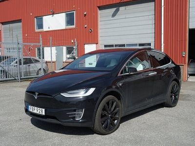 begagnad Tesla Model X 90D 6-sits Nyservad Vinterhjul