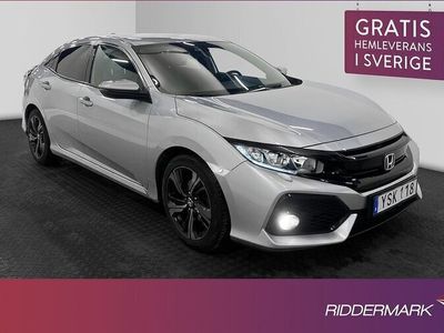 begagnad Honda Civic 1.0 CVT Elegance Kamera Navi CarPlay 2018, Halvkombi