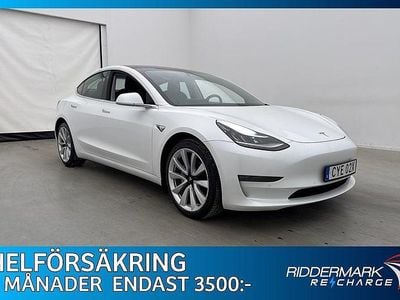Begagnad Tesla Model 3 Long Range AWD 366 kW (498 HK) 2019 Vit Sedan