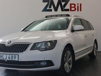 Vit Begagnad 2014 Skoda Superb Kombi | 129 900 kr (Dyr)