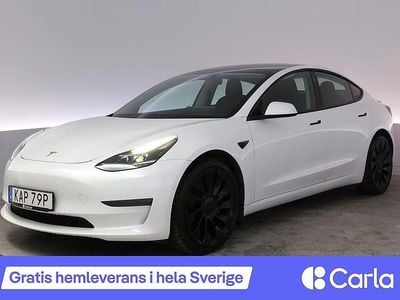 Begagnad Tesla Model 3 Performance 461 kW (627 HK) 2021 Vit Sedan