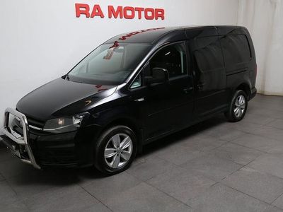 Svart Begagnad 2017 VW Caddy Maxi Minibuss | 129 800 kr (Marknadspris)