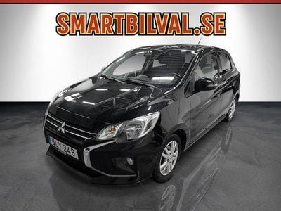 Begagnad Mitsubishi Space Star 80 HK (58 kW) 2020 Svart Halvkombi