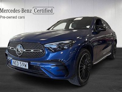 Begagnad Mercedes GLC400d AMG line 280 HK (205 kW) 2024 Spektralblå metallic Sportkupé