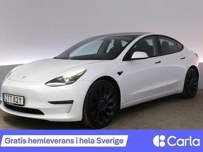 Begagnad Tesla Model 3 Performance 461 kW (627 HK) 2022 Vit Sedan
