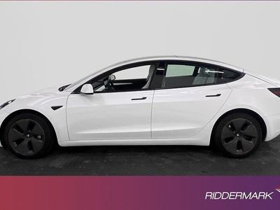 begagnad Tesla Model 3 Long Range AWD Ljus interiör Dragkrok 2021, Halvkombi