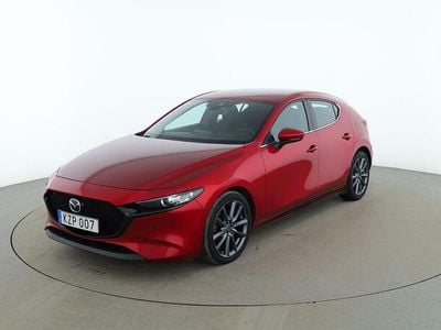 Begagnad Mazda 3 Sports-Line 124 HK (91 kW) 2019 Röd Sedan