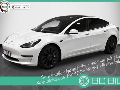 Begagnad Tesla Model 3 377 kW (513 HK) 2021 Vit Sedan
