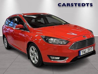 Röd Begagnad 2017 Ford Focus Titanium Kombi | 129 900 kr (Marknadspris)