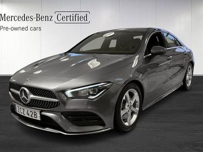 Grå Begagnad 2019 Mercedes CLA200 AMG Sportkupé | 269 900 kr (Marknadspris)
