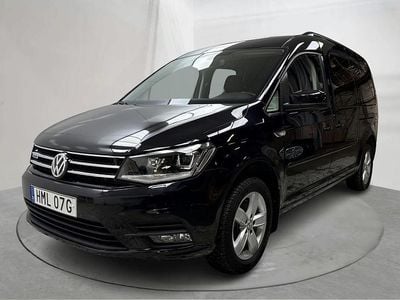 Svart Begagnad 2019 VW Caddy Maxi Life Life Minibuss | 229 000 kr (Lite dyr)