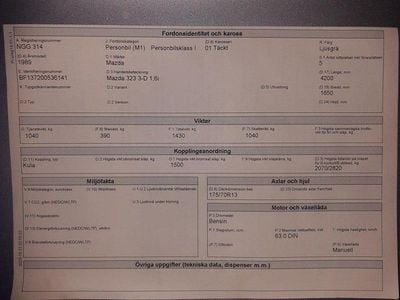 Begagnad 1989 Mazda 323 Halvkombi | 20 000 kr