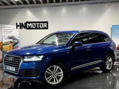 Begagnad Audi Q7 S-Line 272 HK (200 kW) 2016 Blå SUV