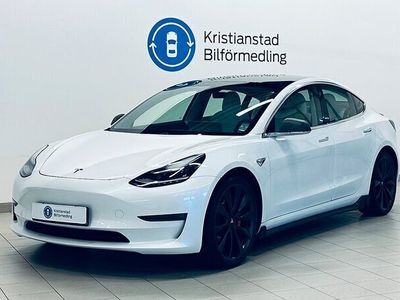 begagnad Tesla Model 3 Performance, AWD, Pärlvit Met. Panorama 2020, Halvkombi