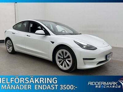 Begagnad Tesla Model 3 Long Range AWD 366 kW (498 HK) 2021 Vit Sedan