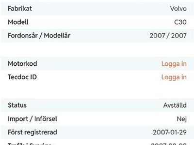 Begagnad 2007 Volvo C30 Halvkombi | 33 500 kr (Bra pris)