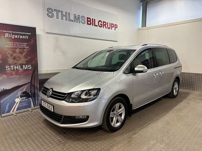 begagnad VW Sharan 2.0TDI 7-sit Premium Aut Värmare Drag Pano