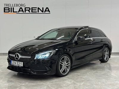 Svart Begagnad 2018 Mercedes CLA200 Shooting Brake AMG Kombi | 199 900 kr (Marknadspris)