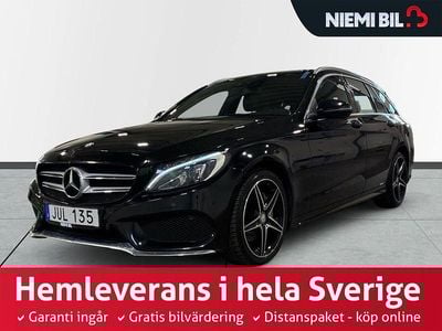 Svart Begagnad 2015 Mercedes C180 AMG line Kombi | 209 900 kr (Dyr)