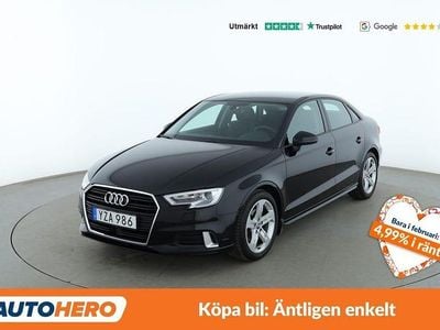 Begagnad Audi A3 Sport 151 HK (111 kW) 2017 Svart Sedan